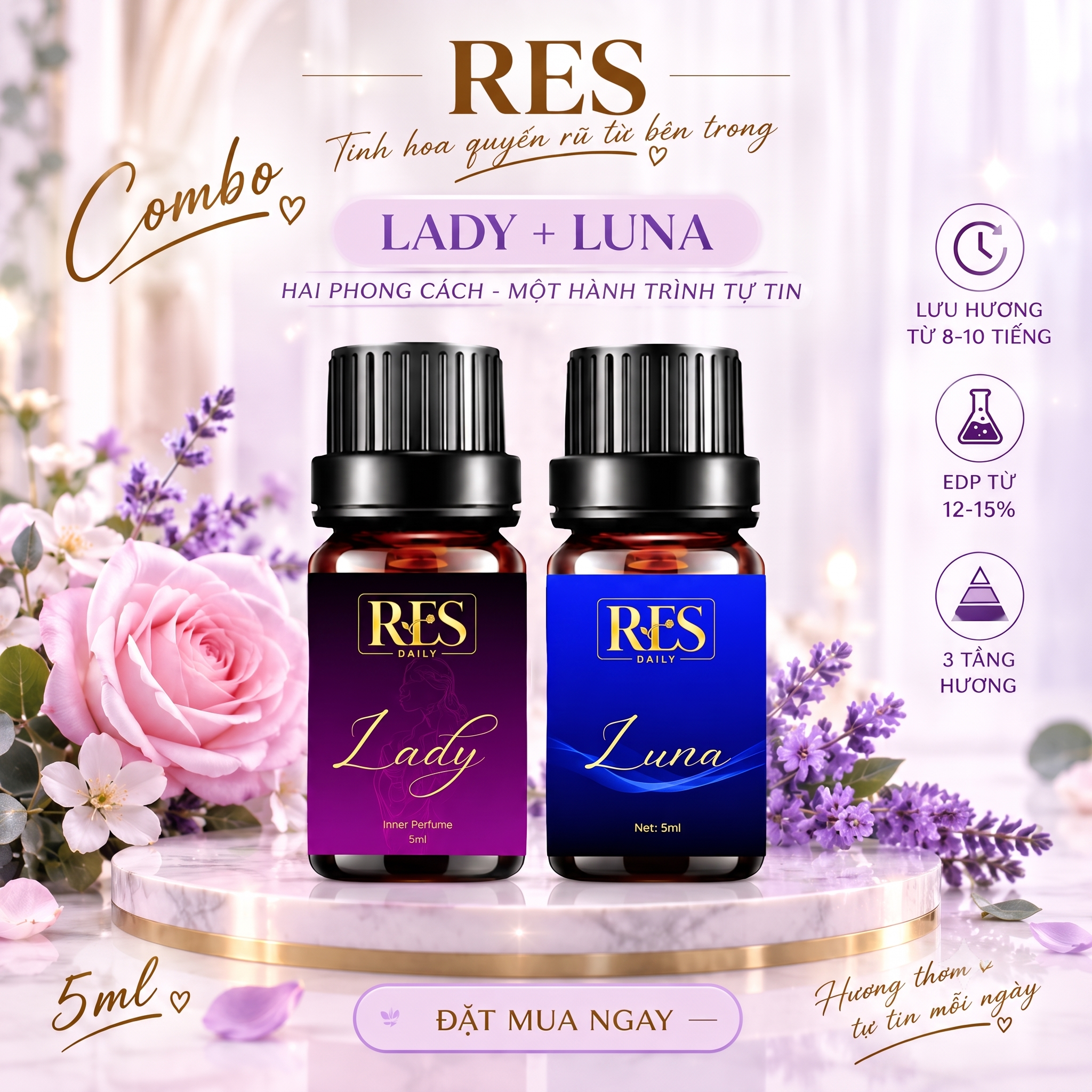 Set Nước Hoa Vùng Kín Lady Luna 5ml Inner Perfume